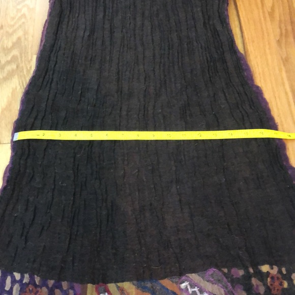 Hand-Embroidered Textured Wool Shawl Paisley Motif, "Paisley Swirl” Fall/Winter - Picture 12 of 15